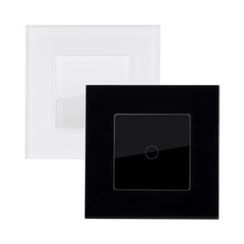 Interrupteur Tactile Simple avec Cadre Verre Modern