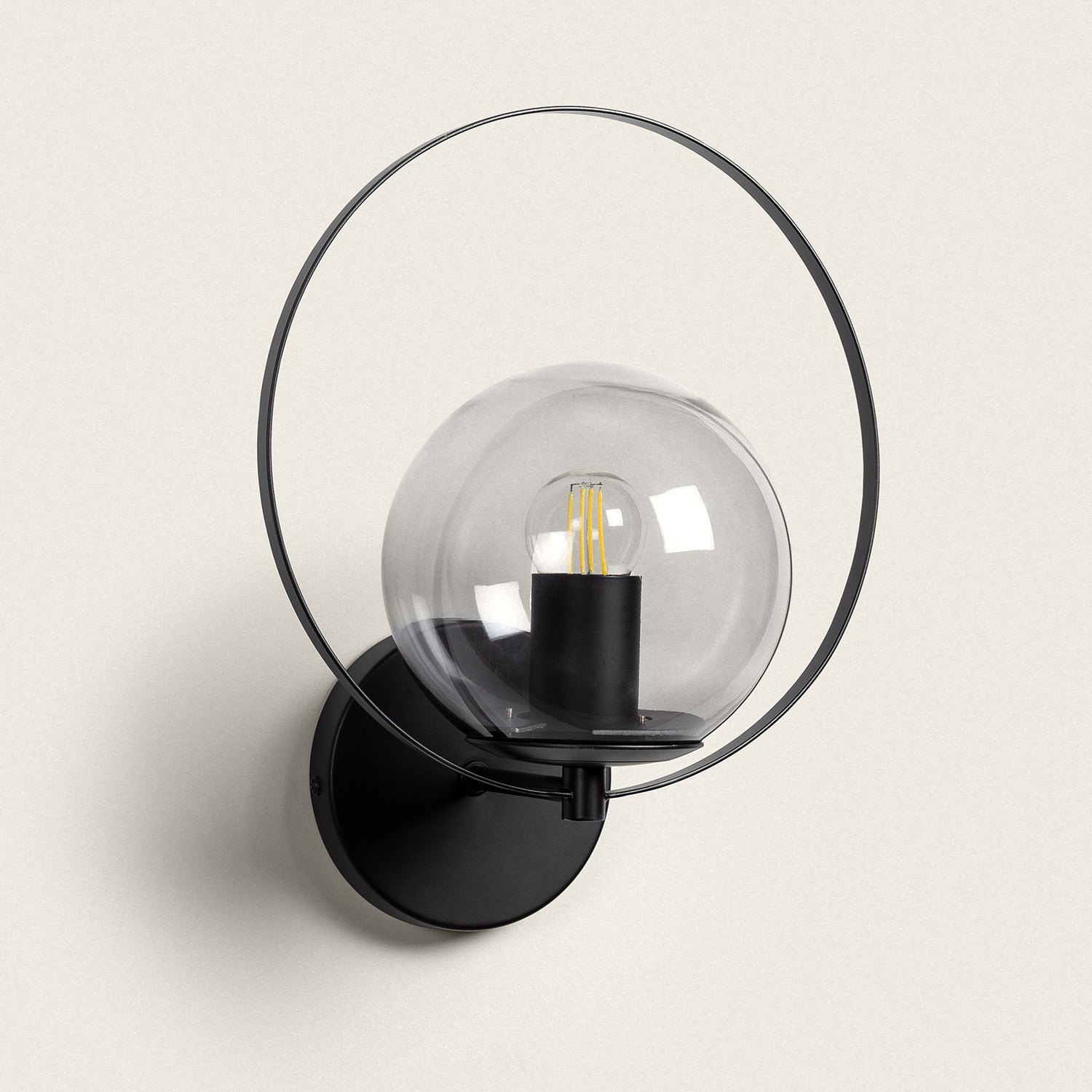 Lampe Murale Extérieure Métal et Verre Jubail Ledkia