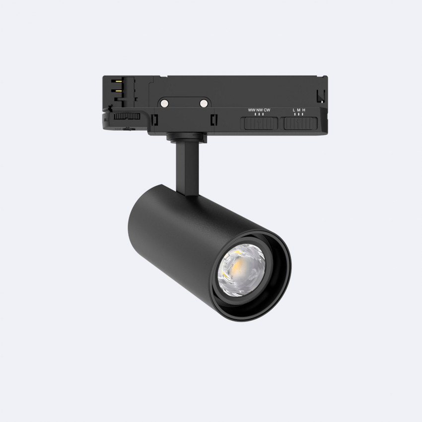 Spot LED Fasano 20W pour Rail Triphasé No Flicker Dimmable Noir