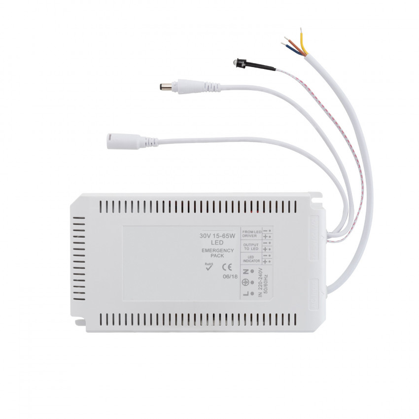Driver avec Batterie pour Panneaux LED d'urgence 30V DC 15-65W