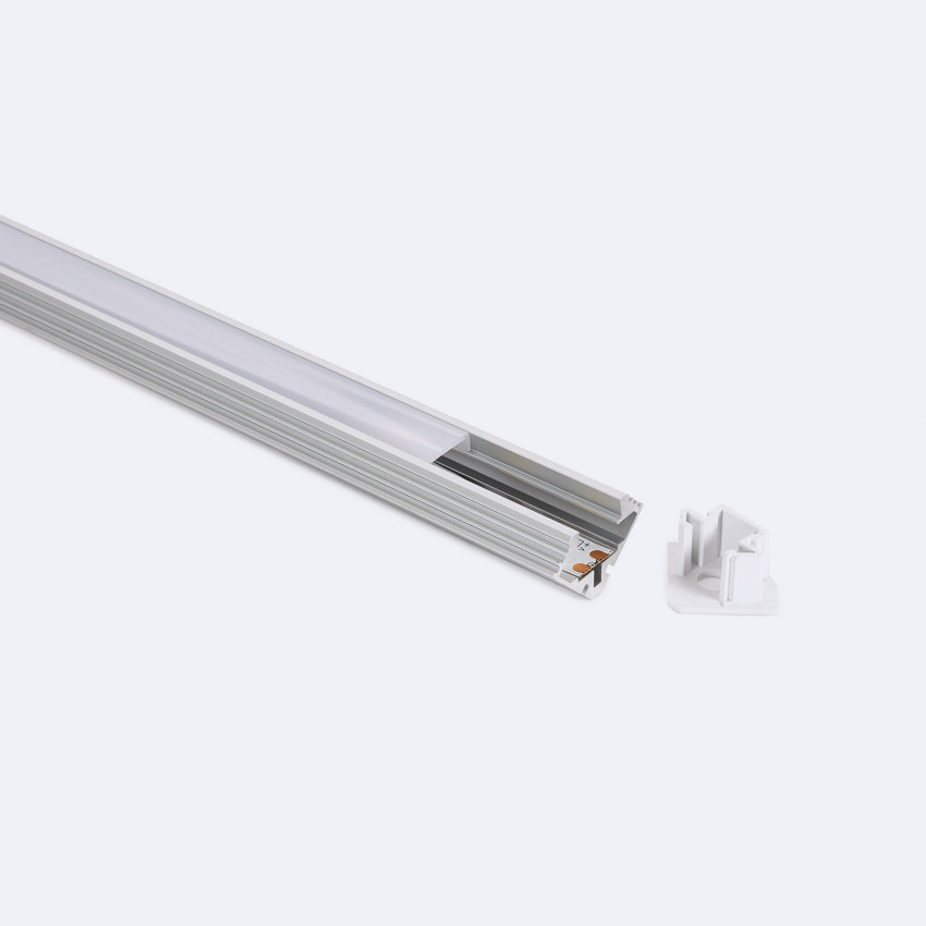 Profilé Aluminium Angle en Saillie 2m Pour Ruban LED jusqu'à 11 mm 