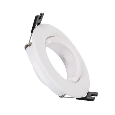 Collerette Downlight Ronde Orientable pour Ampoule LED GU10/GU5.3 Coupe Ø 70mm Noir