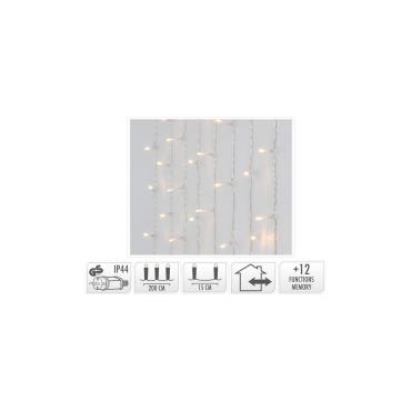 Rideau Guirlande LED Transparent Extérieur 480LEDS 2m 2700K