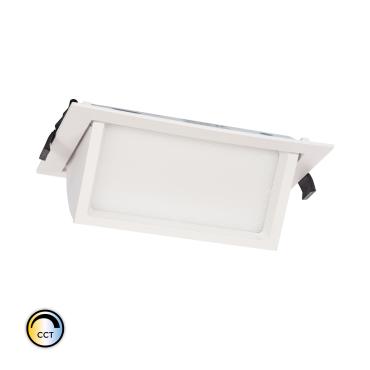 Downlight LED 24W Rectangulaire Orientable OSRAM CCT 120 lm/W LIFUD Coupe 210x125 mm No Flicker