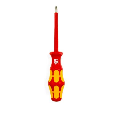 Tournevis Isolant Pointe Philips/Plat PH/S2 Spécial Différentiels et Disjoncteurs VDE 1000V GEF Rouge