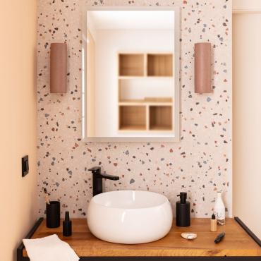 Miroir Salle de bain avec Éclairage LED Anti-buée Nerja 70x50 cm Sélectionnable (chaud-neutre-froid)