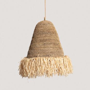 Suspension Rotin et Jute Rahan ILUZZIA Blanc