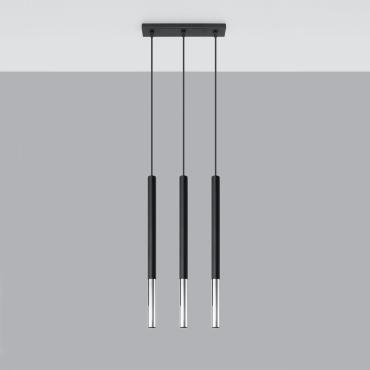 Suspension Mozaica 3L SOLLUX Chromé