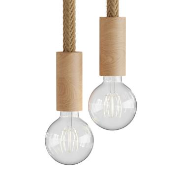 Suspension Bois Extérieur Snake Eiva Creative-Cables SPL012CLS24-20 Naturel