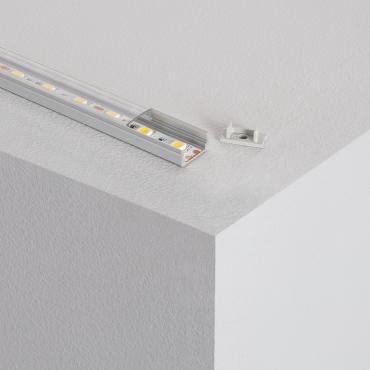 Profilé Aluminium en Saillie avec Capot Continu pour Ruban LED jusqu'à 12mm Plusieurs options
