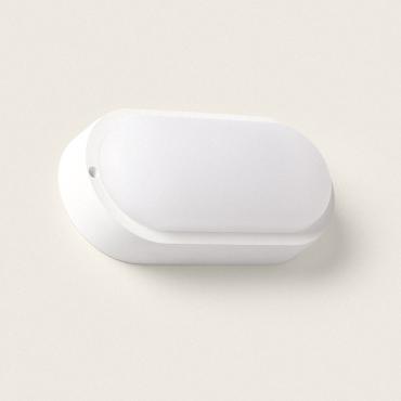 Plafonnier LED Ovale 25W Extérieur 94x198 mm IP65 avec Détecteur de Mouvement et Crépusculaire Hublot White 6500K