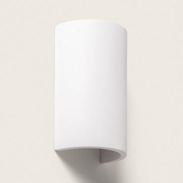 Dumpy Round Plaster Wall Lamp - White