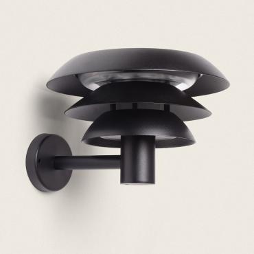 Biel 1.5W Aluminium Outdoor Solar LED Wall Lamp - Black