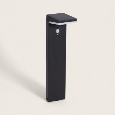 Edwan 5W Aluminium Outdoor Solar LED Bollard with Motion Sensor 50cm - Black