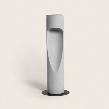 Tervin 4.5W Cement Dimmable Outdoor LED Bollard 50cm - Stone Grey