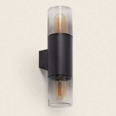 Emley Stainless Steel Double Sided Outdoor Wall Lamp - Black