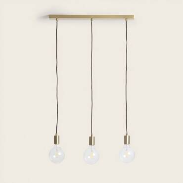 Rubik Metal 3 Spotlight Pendant Lamp - Brass