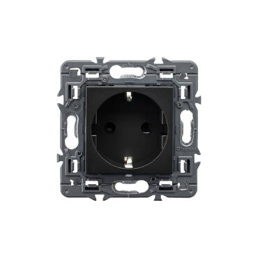 LEGRAND Valena Next 741420 2P+T Current Socket with 10/16A Plugs - Dark
