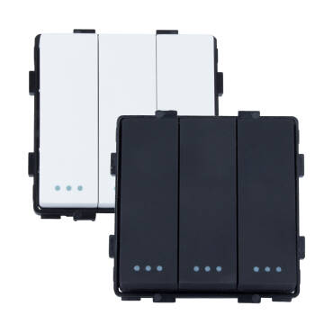 3-Gang 1-Way Switch Modern - White