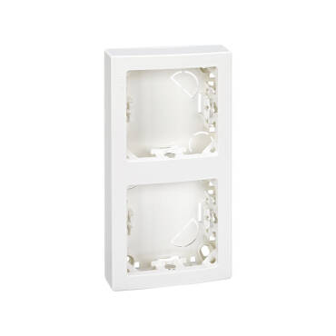 Frame with Base for 2 Elements Vertical SIMON 73 LOFT 73621 - White