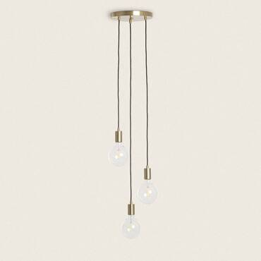 Laton Cascade Metal 3 Spotlight LED Pendant Lamp - Brass