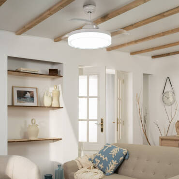 Product photography: Caicos Silent Ceiling Fan with DC Motor in White 106cm 