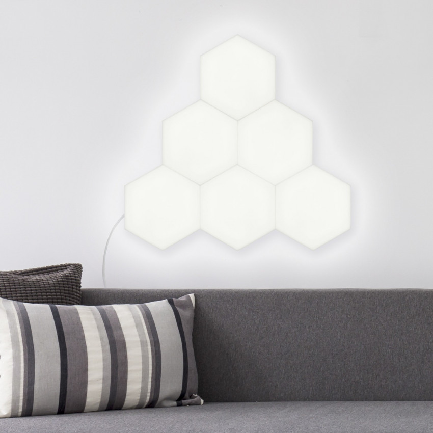 Hexagonal 18x18cm 10W 800lm LED Panel - Main Base