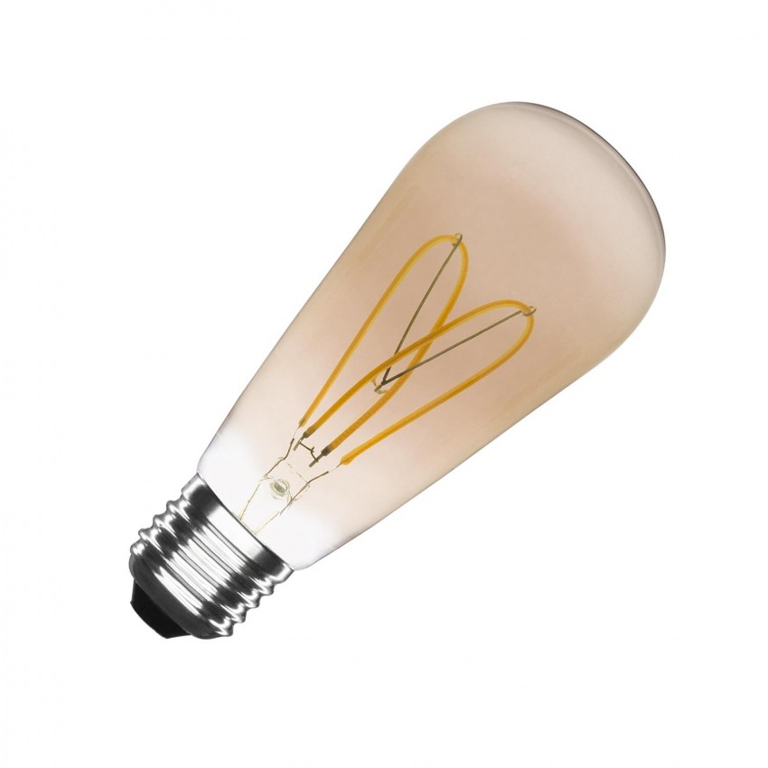 4W ST64 E27 Dimmable Gold Big Lemon LED Filament Bulb 