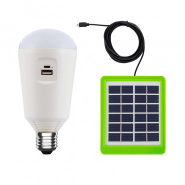 2 un E27 7W bombilla LED para exterior e interior de emergencia de blub Lámpara iluminación del hogar Solar Emer 