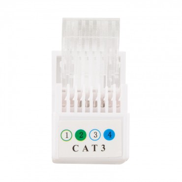 Modern Telephone + TV Socket - White