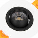 Foco LED Downlight Circular COB 7W Blanco y Negro
