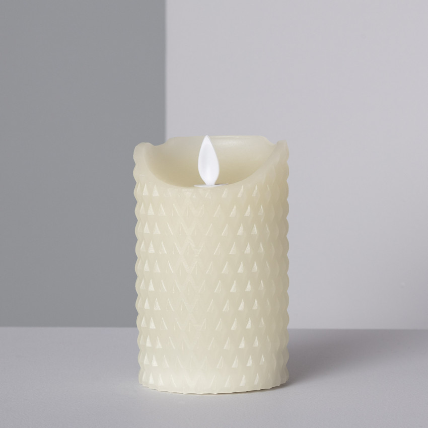 Pack de 3 Velas LED Cera Natural Gold con Control Remoto