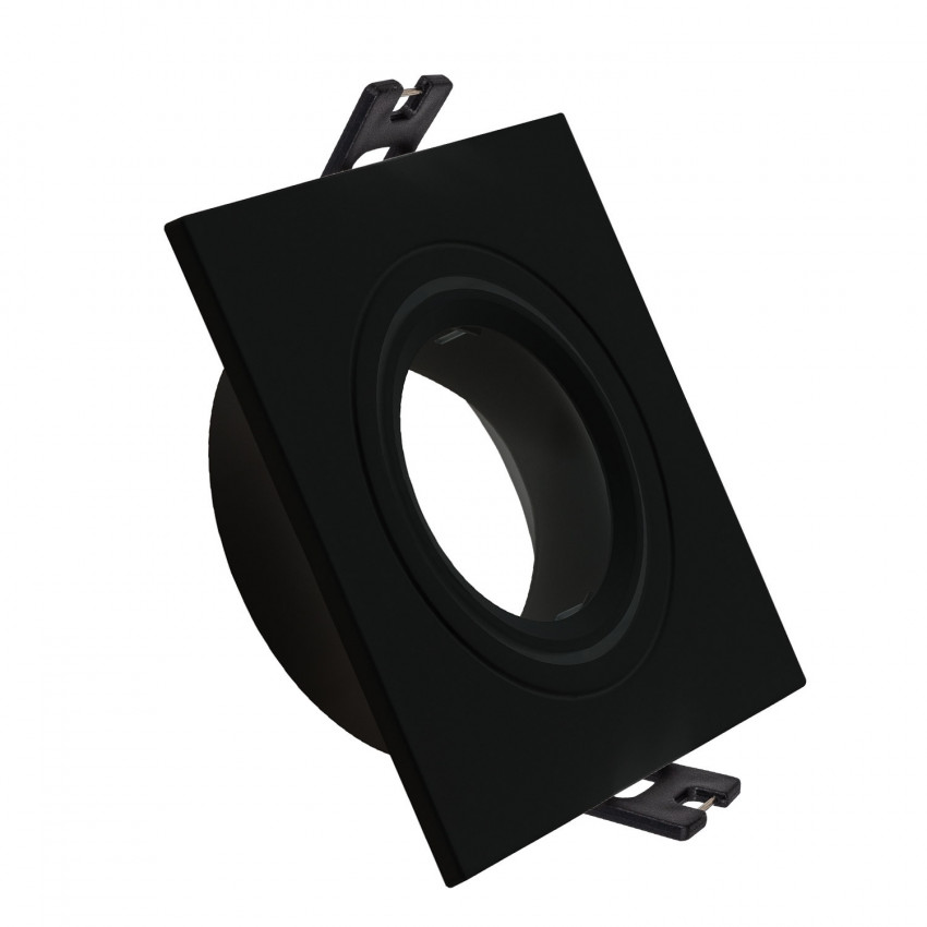 Aro Downlight Cuadrado Basculante PC para Bombilla LED GU10 / GU5.3