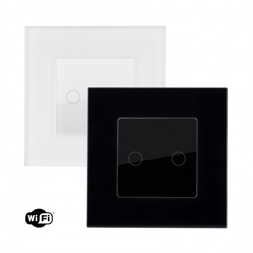Smart WiFi Double Touch Switch with Modern Glass Frame