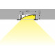 Perfil de Aluminio Empotrable 1m con Luz Difusa para Tiras LED