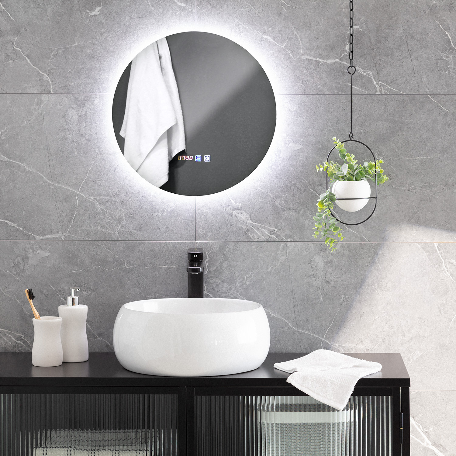 LED Wall Sconce Lamp Crystal Vanity Mirror Front Light 2835 SMD Washroom Bedroom 