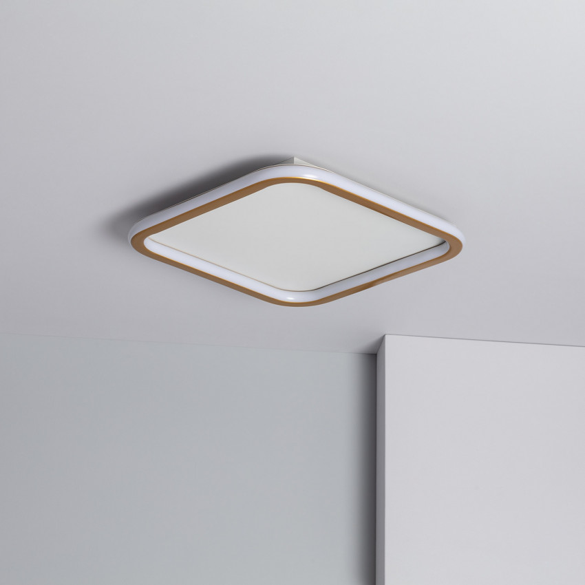 Square 30W Allharo CCT Selectable Metal LED Ceiling Lamp 410x410 mm
