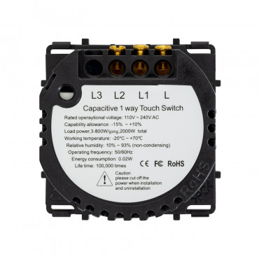 Double Switch with Modern Glass Frame - Black