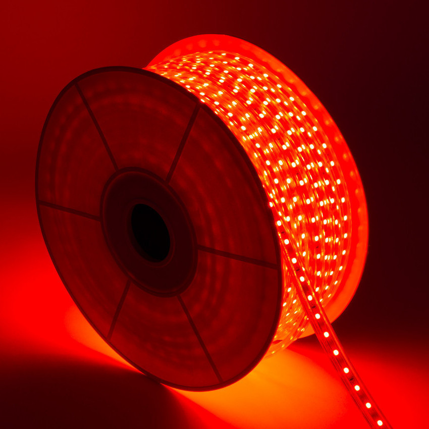 50m LED Strip in Red, 220V AC, SMD5050, 60 LED/m 