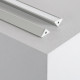 Perfil Aluminio de Superficie Semicircular 2 m Difusor Opal para Doble Tira LED 30º Inclinación Sin Agujero