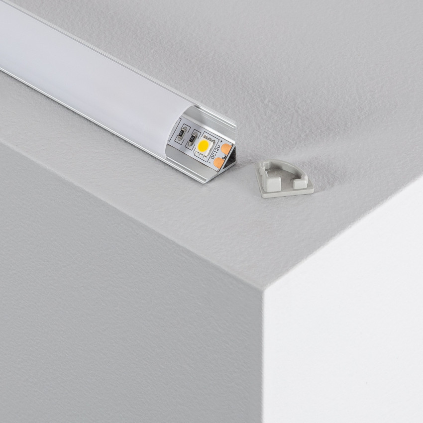 1m Aluminium Round Corner Profile for LED Strips up to 10 mm