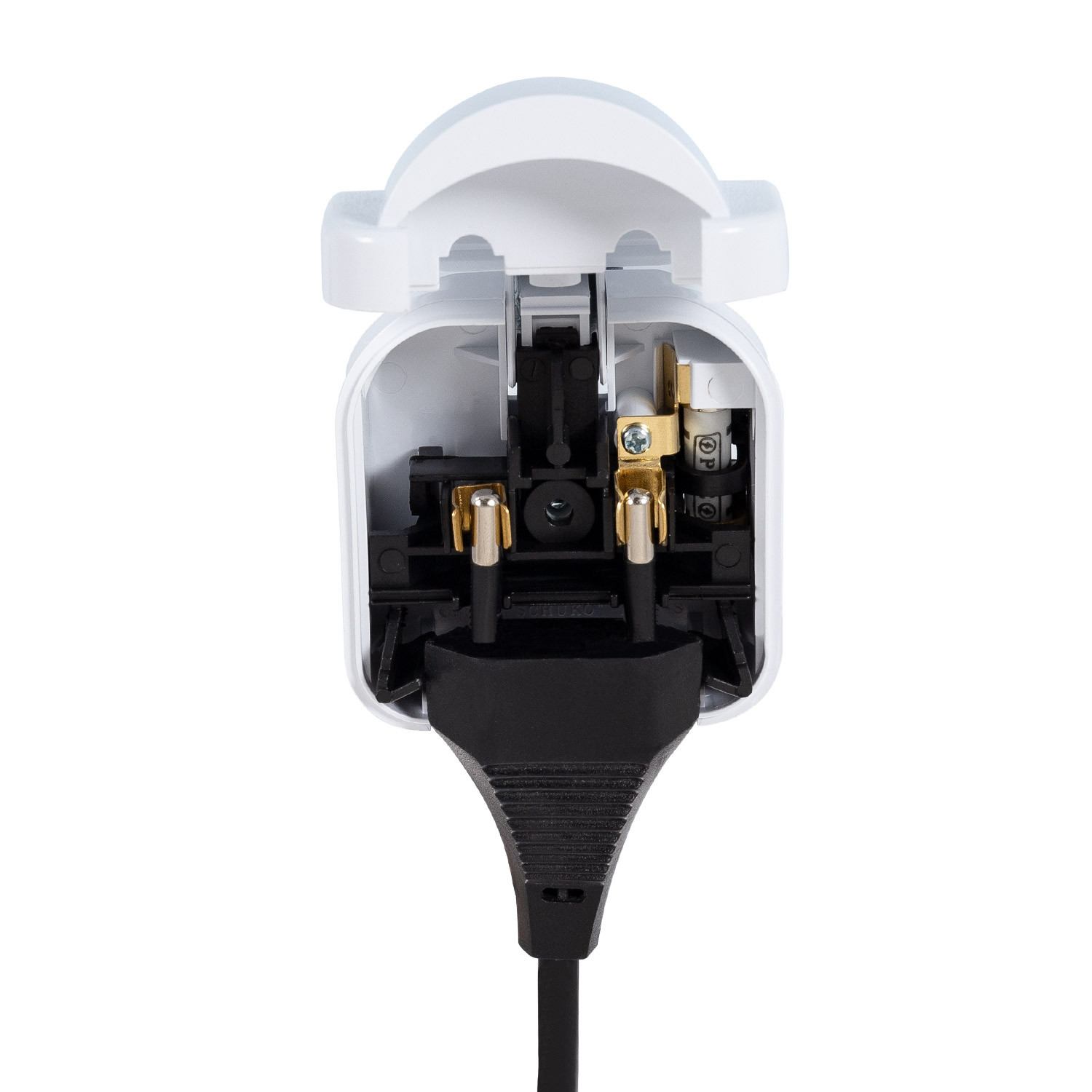 Plug Adapter Type E Wide Head with Straight Cable to Plug Type G (UK ...