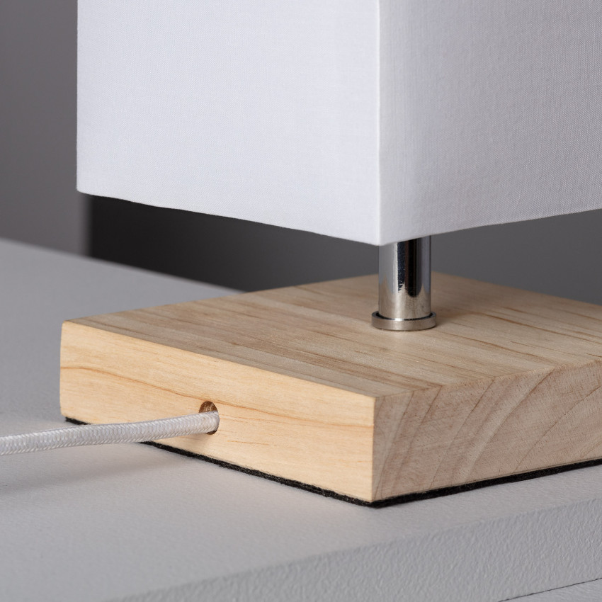 [UK] Lámpara de Mesa de Madera y Tela Haarle