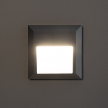1W Byron Square Surface LED Step Light in White -