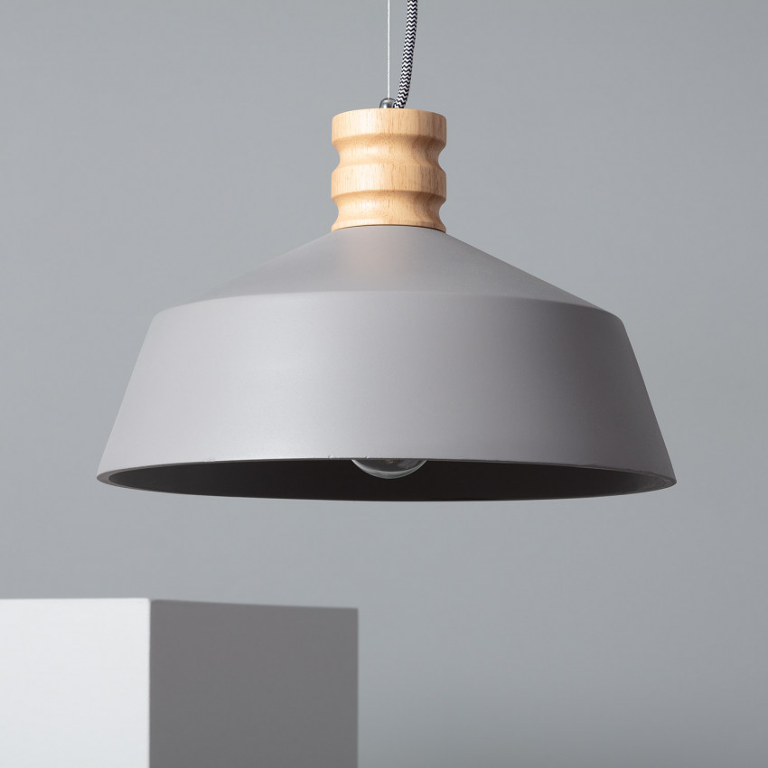 Kukojoa Concrete and Wood Pendant Lamp 