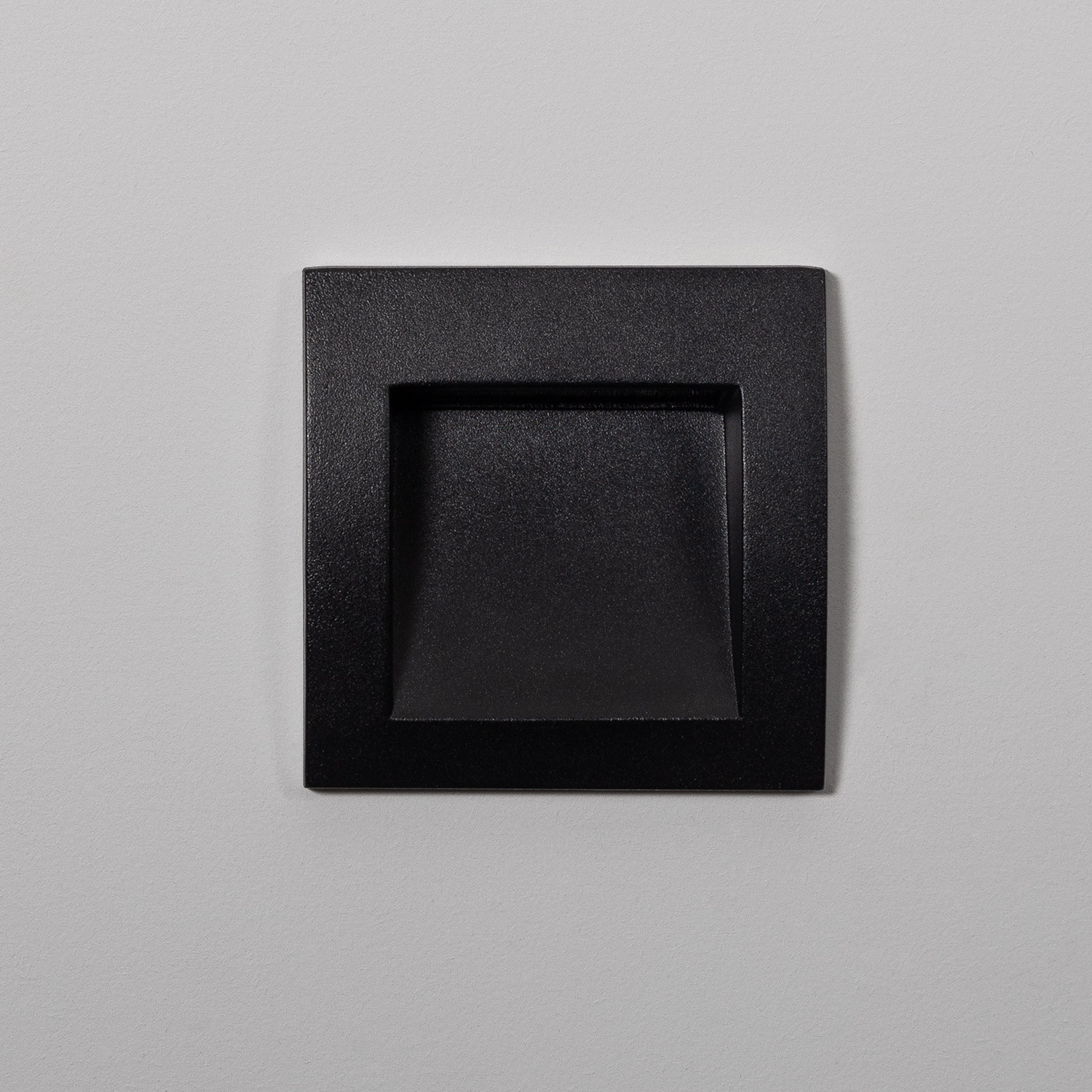 4W Leif Outdoor Square Recessed Black LED Wall Light Ledkia