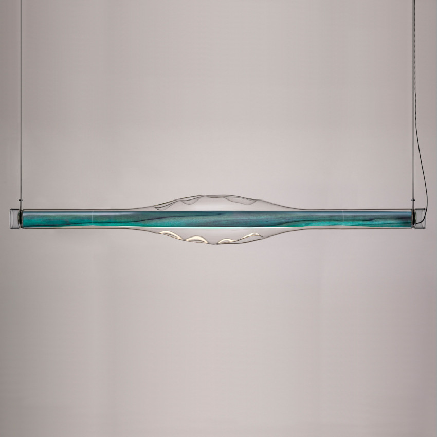 LZF Dune Wood & Glass Pendant Lamp 