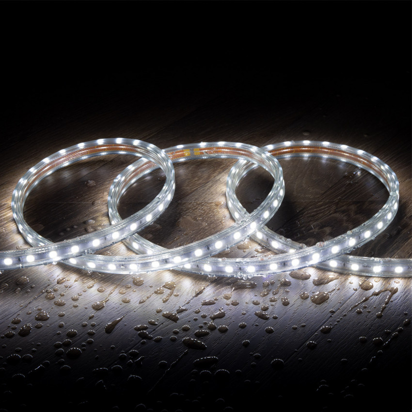 Cool White LED Strip 220V AC 60 LED/m Dimmable IP65 