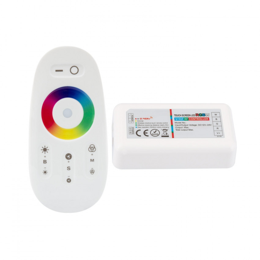 12/24V RGB LED Tactile Controller + RF Remote Control Dimmer