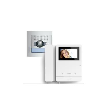 2 House 2-Wire Video Door Entry Kit with SFERA NEW Panel and Serie 8 Monitor TEGUI 378112 - White